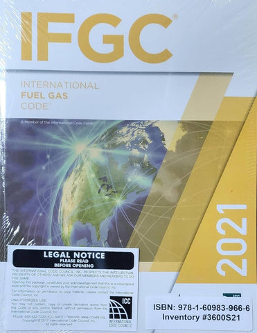 2021 International Fuel Gas Code (International Code Council Series)