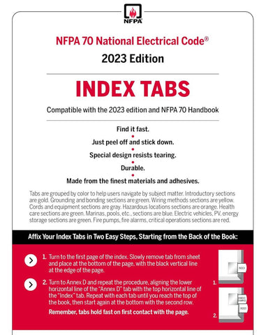 National Electrical Code® (NEC®) Tabs, 2023 Edition